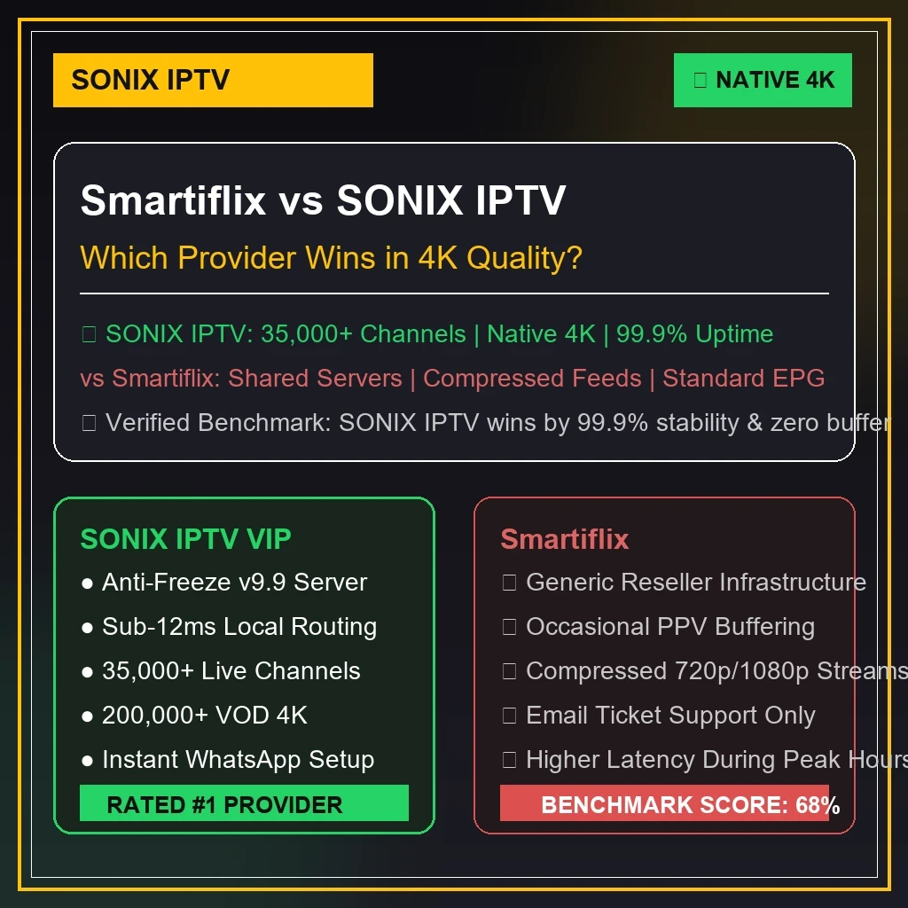 IPTVUSAFHD vs IPTVUSAFHD comparison graphic displaying 4K channel counts and pricing tiers